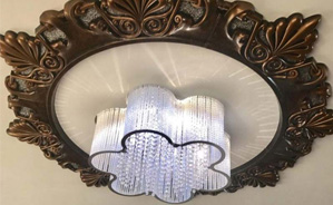 Bronzed Sun Fad Hand Painted Ceiling Rings