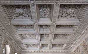 Build A Coffered Ceiling Using Beams And Molding