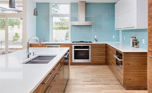 End Backsplash On An Open Wall
