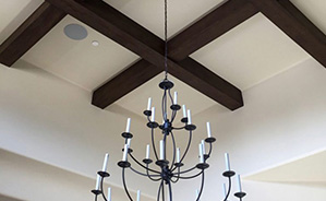 Faux Wood Beams Dark Walnut