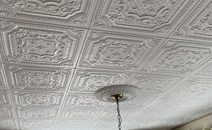 Styrofoam Tiles Where They Meet The Wall