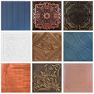 3 Full Hand-Painted Styrofoam Tiles Sample Pack