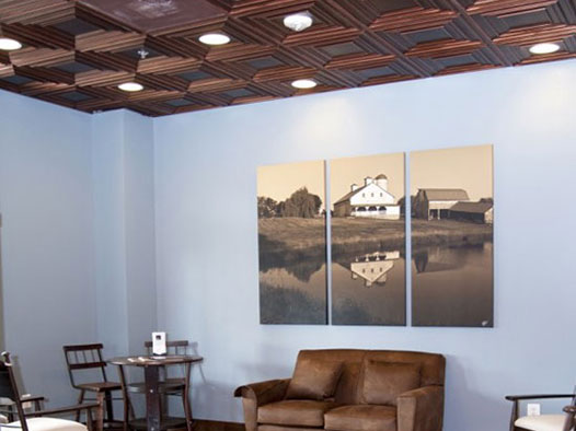 Schoolhouse - Faux Tin Ceiling Tile - 24 in x 24 in - #222 - Antique Copper Schoolhouse - Faux Tin Ceiling Tile - 24 in x 24 in - #222 - Antique Copper