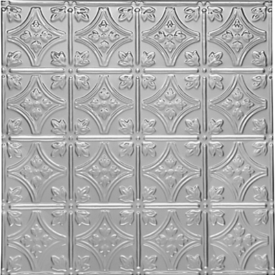 0604 Princess Victoria is a metal panel that can be used on walls or ceilings. Comies in 75 finishes.