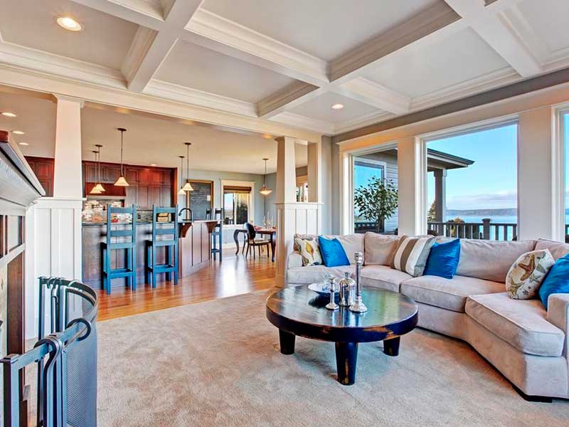 coffered ceiling kitchen