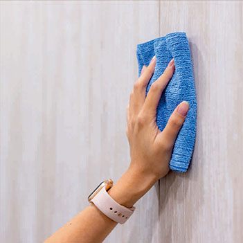 Clean the wall thoroughly