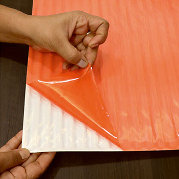 Peel off the glue paper