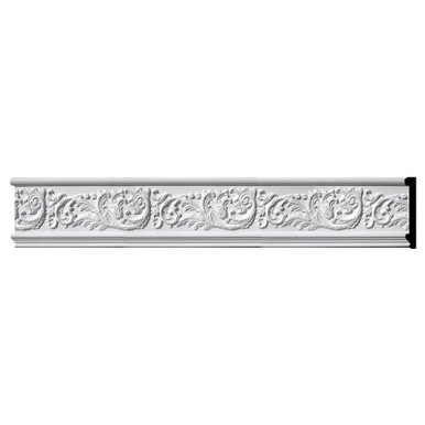 Tyrone Scroll & Flowers Frieze - Urethane Panel Moulding 94-1/2 in x 7 in x 1 in - #MLD07X01TY