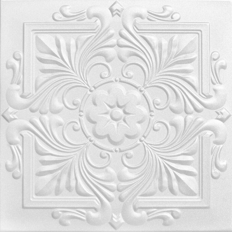 R 14 Victorian Styrofoam Ceiling Tiles - Plain White