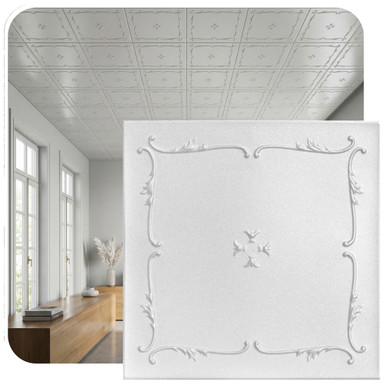 Spring Buds 20 in x 20 in Glue-up Styrofoam Ceiling Tile Pack - #R05