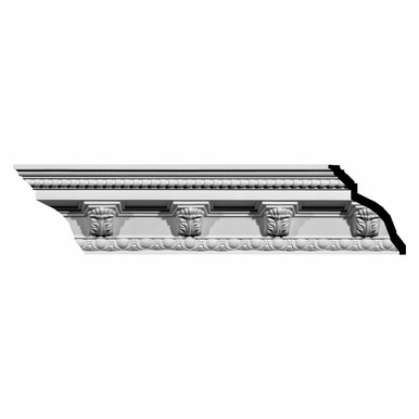 Attica Acanthus Leaf - Urethane Crown Moulding - 94-1/2 in x 5-1/4 in x 7-1/2 in