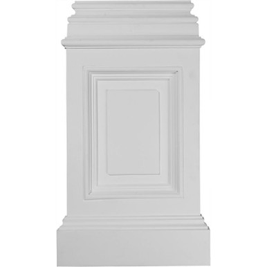 Classic Large Fasade Pedestal Urethane Plinths and Bases Nail up- 14-3/8 in x 24-6/8 in x 2-4/8 in