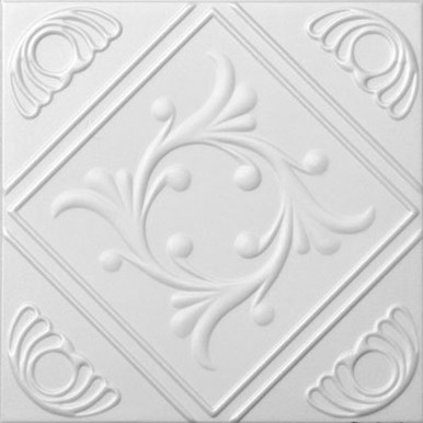 Diamond Wreath 20 in x 20 in Glue-up Styrofoam Ceiling Tile Pack - #R02