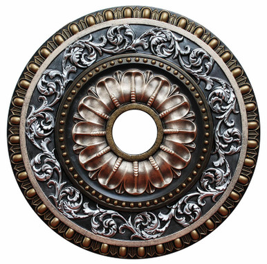 Winter Foliage - FAD Hand Painted Ceiling Medallion 23 in - #CCMF-099-2