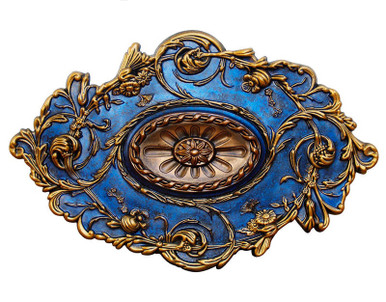 Blue Diamond - FAD Hand Painted Ceiling Medallion 20 in - #CCMF-094