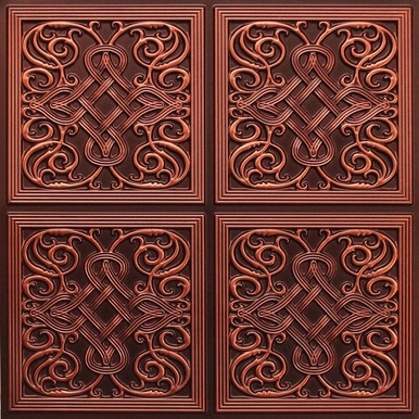Kismet - Faux Tin Ceiling Tile - Glue up - 24 in x 24 in - #245