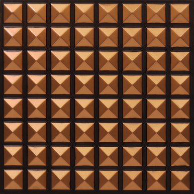 Miniature Pyramids - Faux Tin Ceiling Tile - Glue up - 24 in x 24 in - #105
