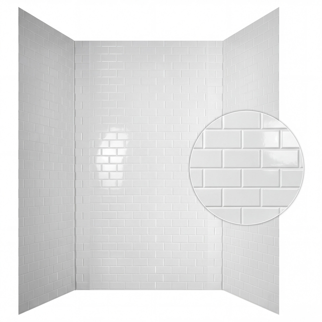 Image of Subway Tile Shower  Wall Panels Surround
