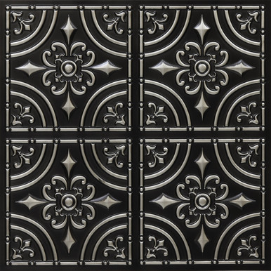 Wrought Iron - Faux Tin Ceiling Tile - Glue up - 24 in x 24 in - #205