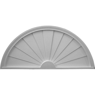 Half Round Sunburst Urethane Pediment - 31-3/4 in x 1-3/4 in x 16 in