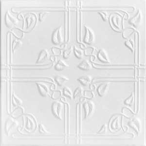 R 37 Styrofoam Ceiling Tiles - Plain White (Unpainted)