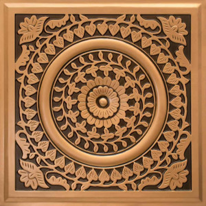 Grandmas's Doilies - Faux Tin Ceiling Tile - 211  Antique Gold