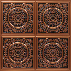 117 Antique Copper - faux tin ceiling tile - Antique Copper