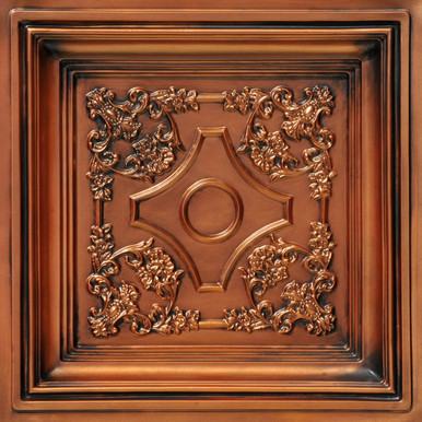 British Sterling  - Faux Tin - Coffered Drop Ceiling Tile  24 in x 24 in - #DCT 03