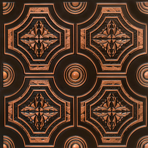 227 antique copper - faux tin ceiling tiles