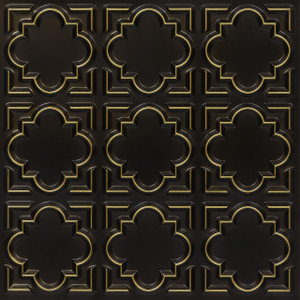 Casablanca - Faux Tin Ceiling Tile - 142 Antique Brass
