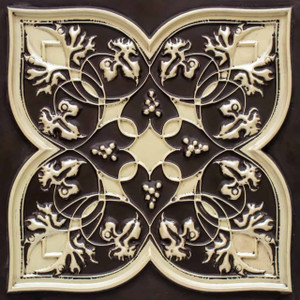 Spring Vineyard - Faux Tin Ceiling Tile - 212 Antique Cream Pearl