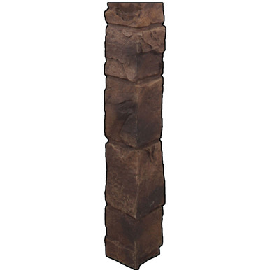 Tritan BP - 48 in x 3 in x 3 in Faux Universal Outside Stone Corner - Pecan