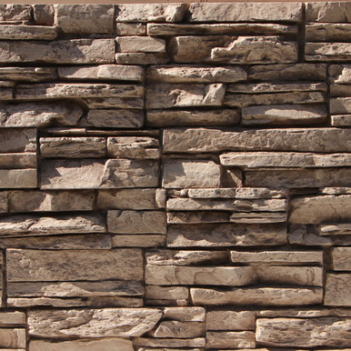 Tritan BP - 24 in x 48 in x 1.75 in Lightning Ridge Faux Stone Panel - Cappuccino (7 sq. ft / per panel)