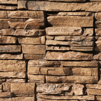 Tritan BP - 24 in x 48 in x 1.75 in Lightning Ridge Faux Stone Panel - Pecan (7 sq. ft / per panel)