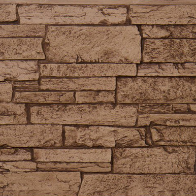 Tritan BP - 24 in x 48 in x 1.75 in Canyon's Edge Stack Stone Panel - Cappuccino (7 sq. ft / per panel)