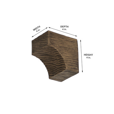 Doug Fir Cove Corbel 4 in x 4 in x 4 in