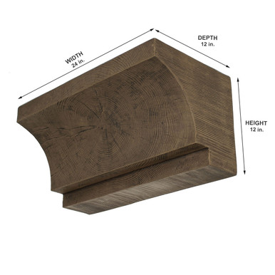 Doug Fir Cove Corbel 24 in x 12 in x 12 in