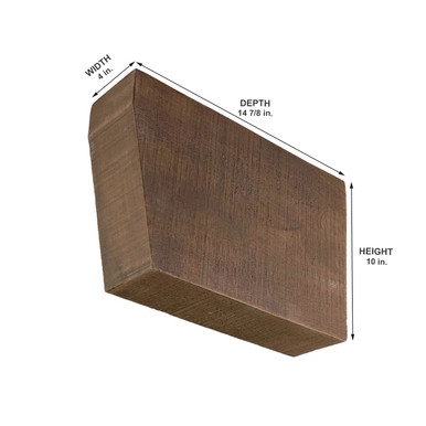Rough Sawn Faux Wood Corbel 4 in x 10 in x 14 7/8 in (A)