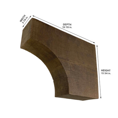 Rough Sawn Cove Corbel 5 7/8 in x 15 3/4 in x 19 7/8 in