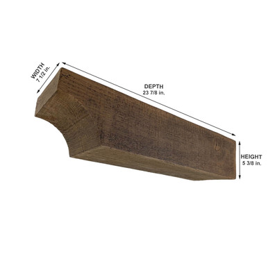 Rough Sawn Cove Corbel 7 1/2 in x 5 3/8 in x 23 7/8 in (B)