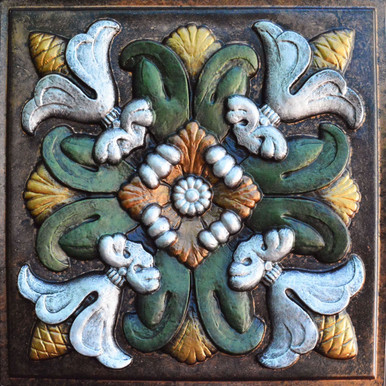 Florentine - FAD Hand Painted Ceiling Tile 24 in X 24 in - #CTF-028