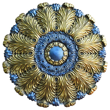 Pharaoh’s Acanthus IV - FAD Hand Painted Ceiling Medallion 31 in - #CCMF-107-4