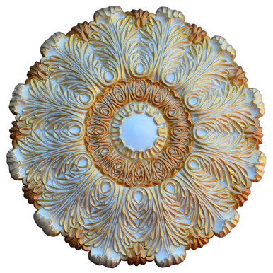 Gold Acanthus V - FAD Hand Painted Ceiling Medallion 31 in - #CCMF-107-5