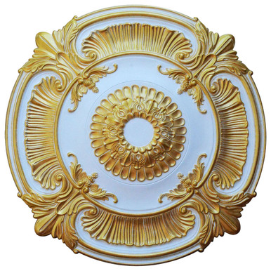 Golden Sublimity - FAD Hand Painted Ceiling Medallion 40 in - #CCMF-119-5