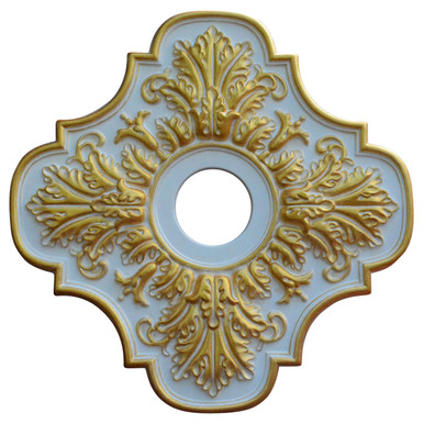 Bright Bushes - FAD Hand Painted Ceiling Medallion 20 in - #CCMF-125-3