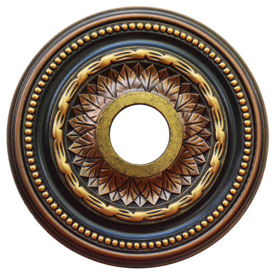 Hidden Shrubs - FAD Hand Painted Ceiling Medallion 15 in - #CCMF-207