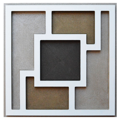 Squares Magic - FAD Hand Painted Contemporary Ceiling Medallion 10 in. - #CCMF-192