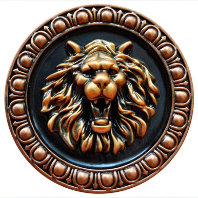 FAD Hand Painted  Onlay Lion 7-3/4 in. OPAOF-036-ABOG