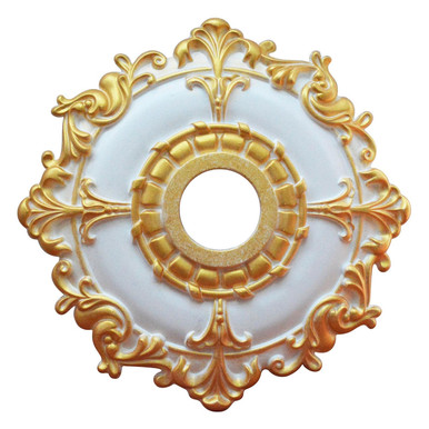 Blue Bushes - FAD Hand Painted Ceiling Medallion 18 in- #CCMF-057-2