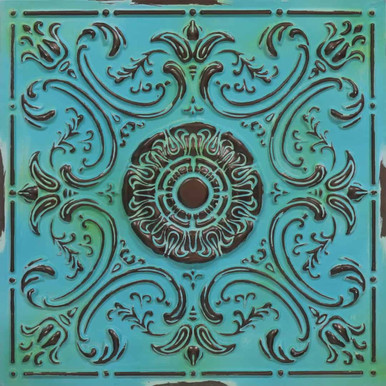 Venice - Faux Tin Ceiling Tile - 24 in x 24 in - #511 - (Pack of 25) / 100 sqft